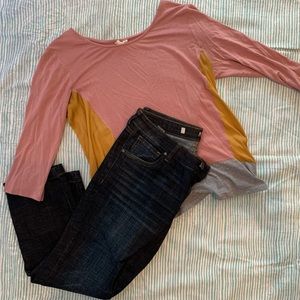 Pink 3/4 blouse